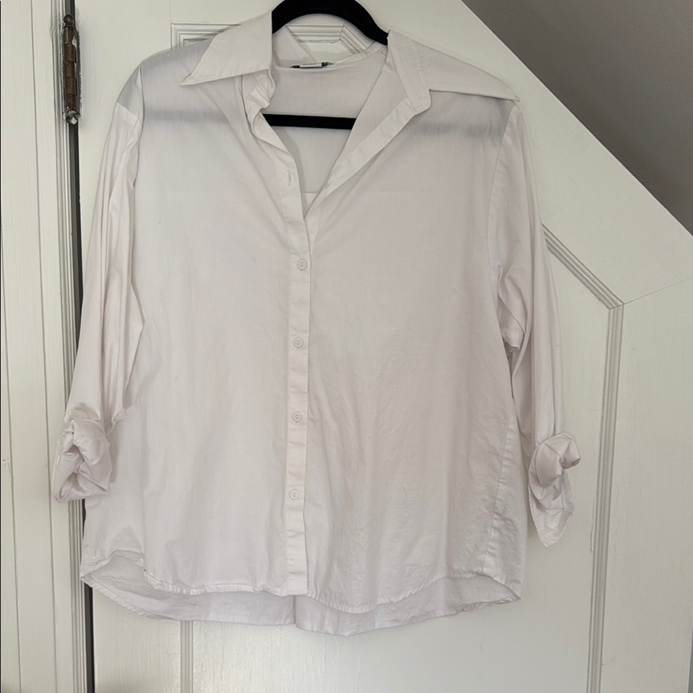 Classic White Button-Up Shirt